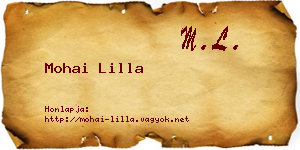 Mohai Lilla névjegykártya